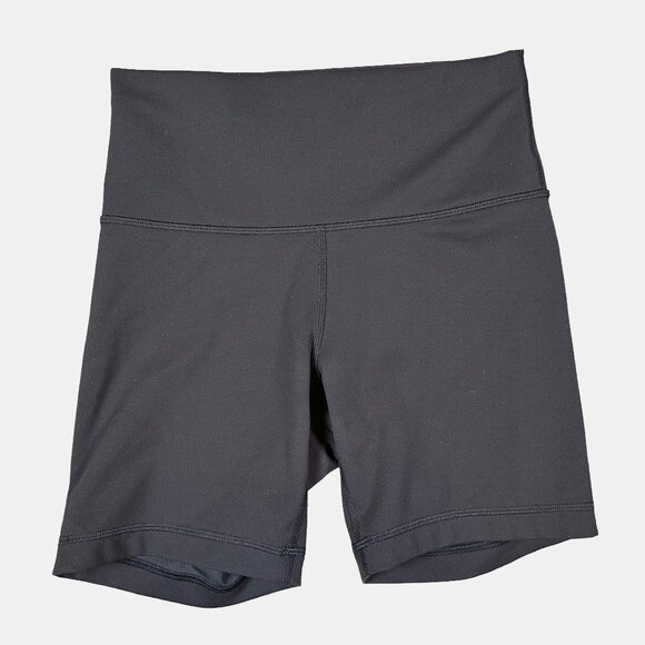 Lululemon All Black Biker 6 Inch Shorts Women's Size 6 - Workout / Yoga - Picture 1 of 4